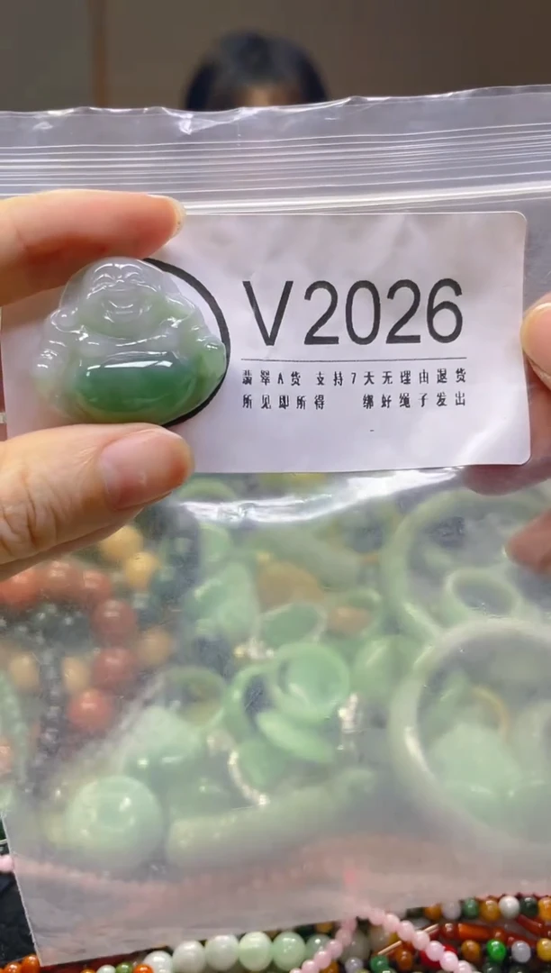 翡翠未镶嵌颈饰/V/翡翠A货一图一物