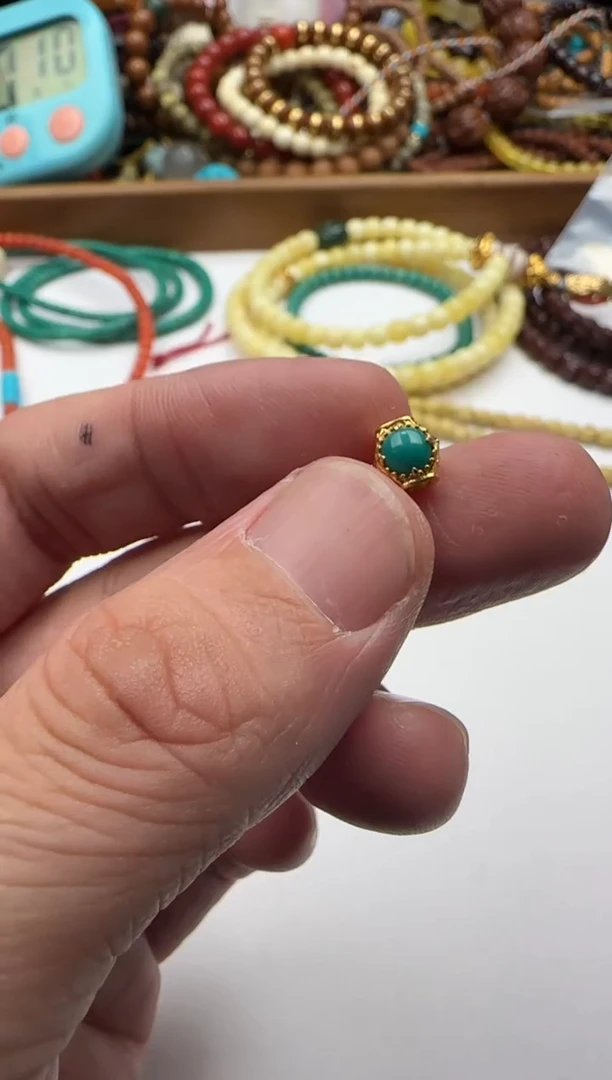 18K金镶嵌绿松石配饰绿松石配饰