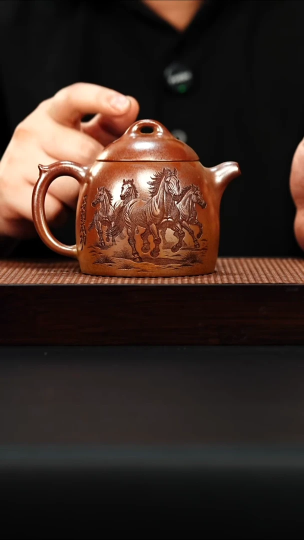 茶壶紫砂宜兴紫砂 秦权 火云烧 梅付春h554