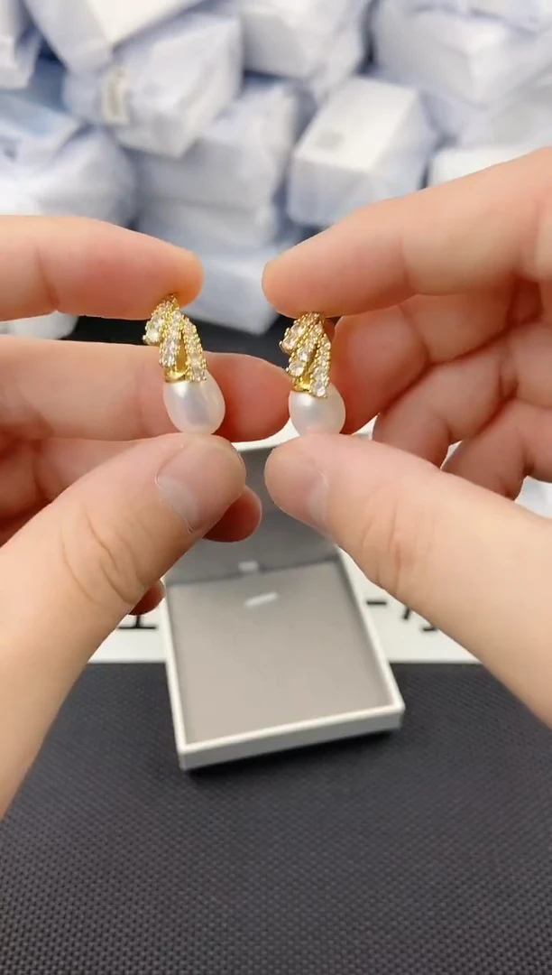 未镶嵌耳饰淡水珍珠ed1046