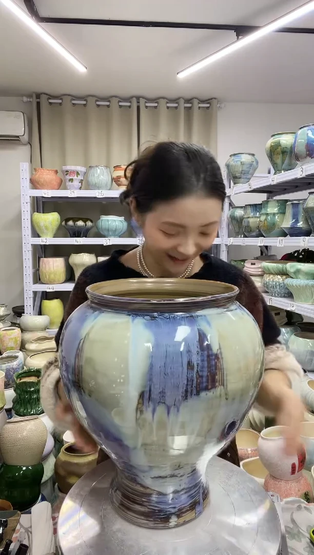 11.17陶瓷花盆直播链接高.  30.5    口 20