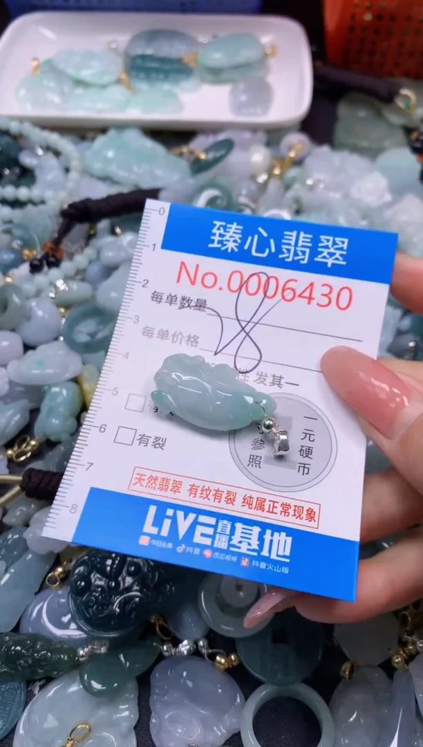 翡翠未镶嵌颈饰6430