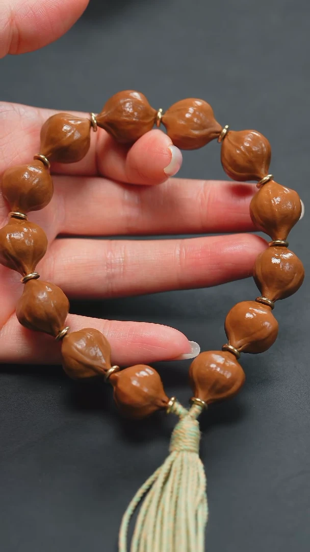 橄榄核手串小籽素串蜜桃臀