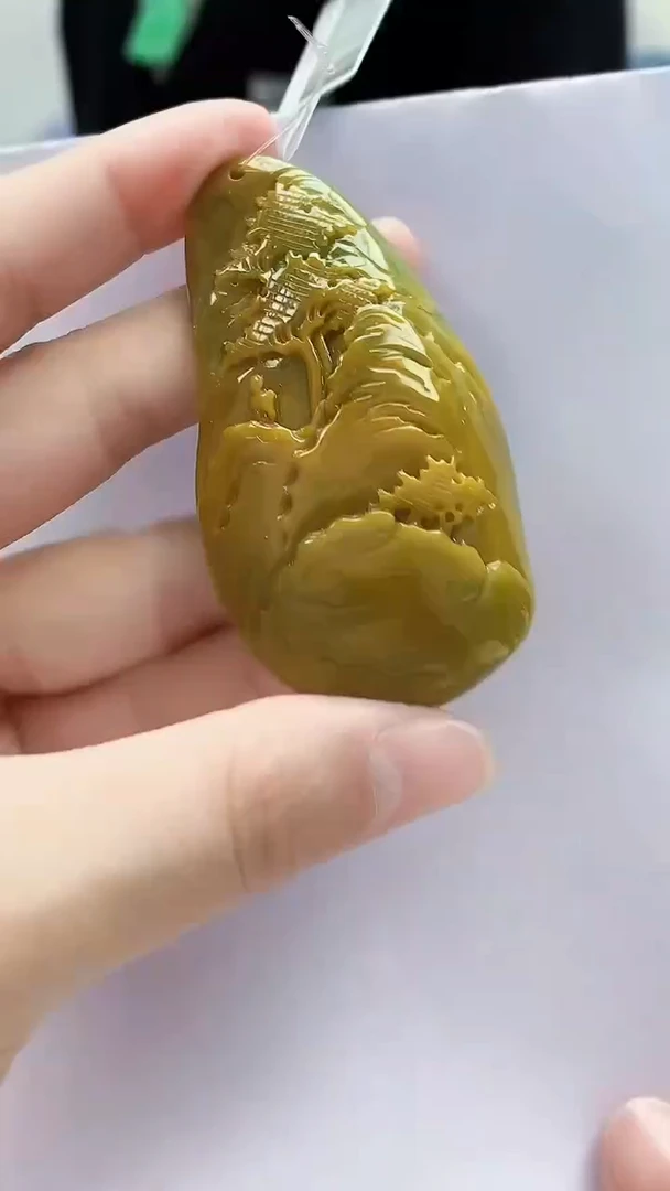 未镶嵌定制翡翠5145lr-毛货挂件15