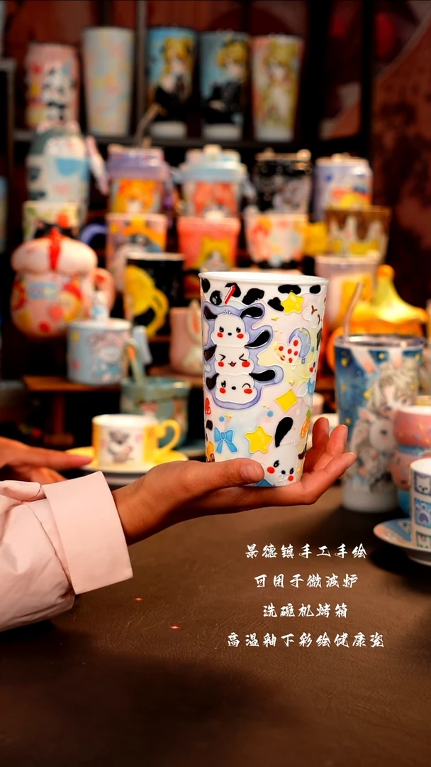 景德镇设计款手工手绘杯杯