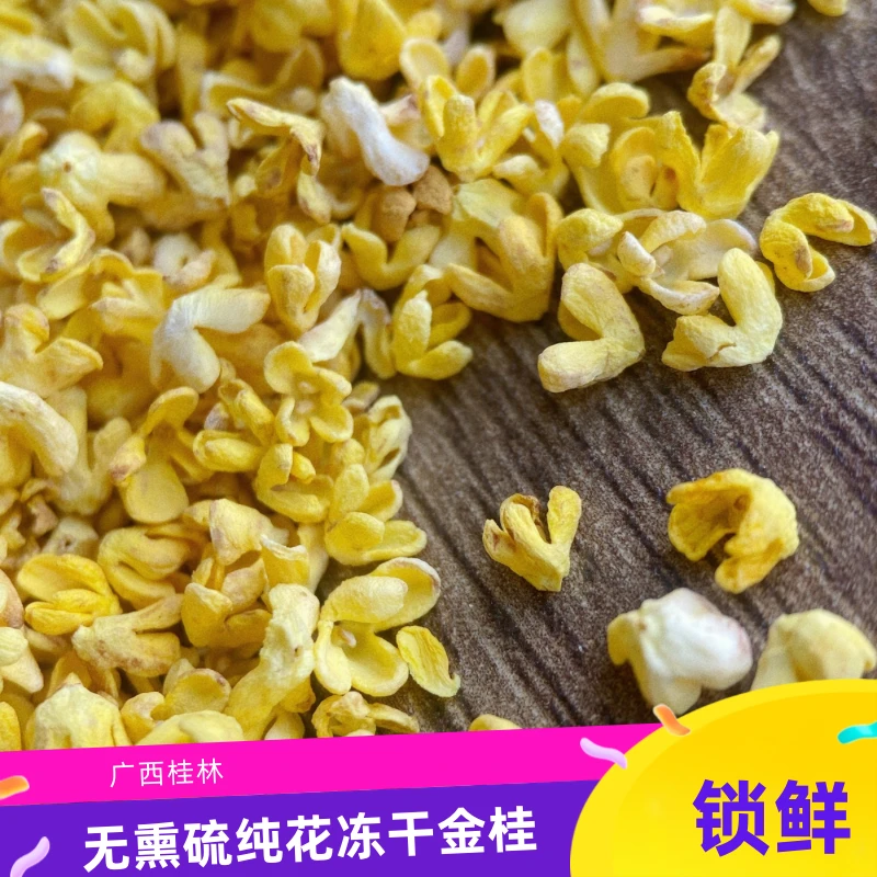 2025广西桂林真冻干金桂花无熏硫颗颗饱满可泡茶桂花干茶香味浓郁