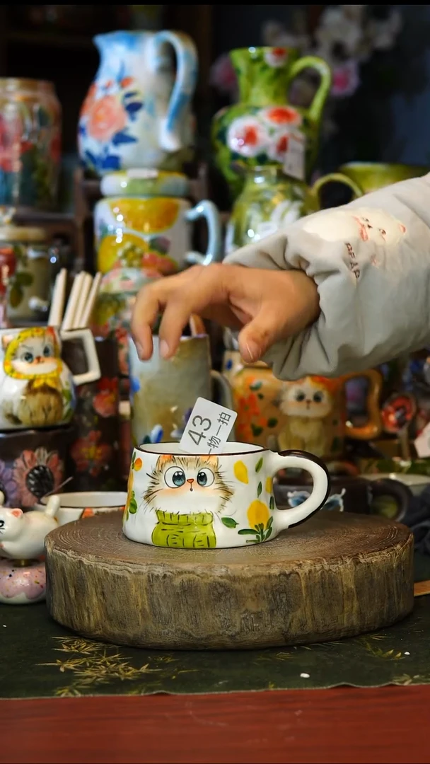 陶瓷43景德镇手工手绘釉下彩