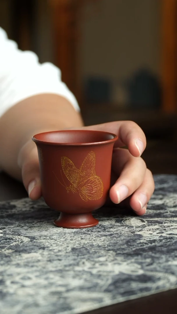 茶杯紫砂75号宜兴紫砂原矿作品