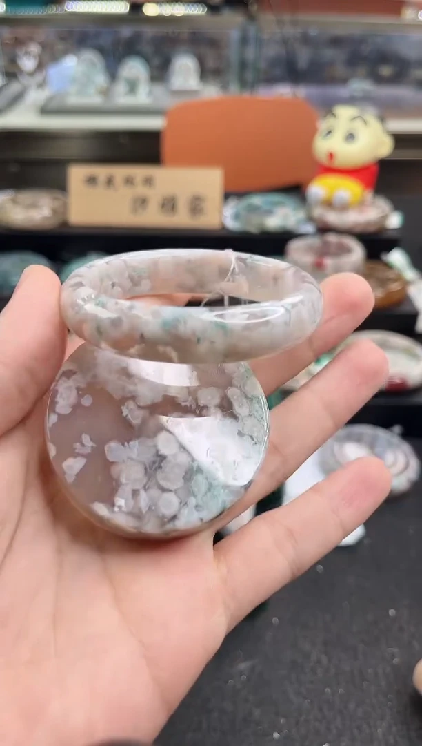 未镶嵌手镯石英质玉54圈口（赠品镯心）S9654