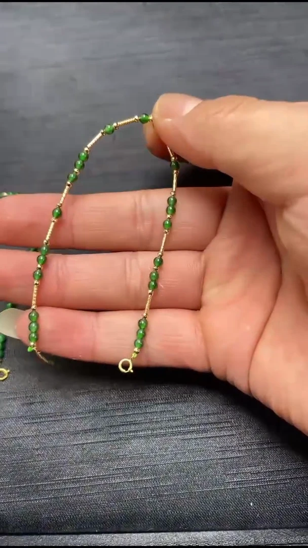 定制翡翠18K金镶嵌36264T15-3N8-多样性/发一件-D