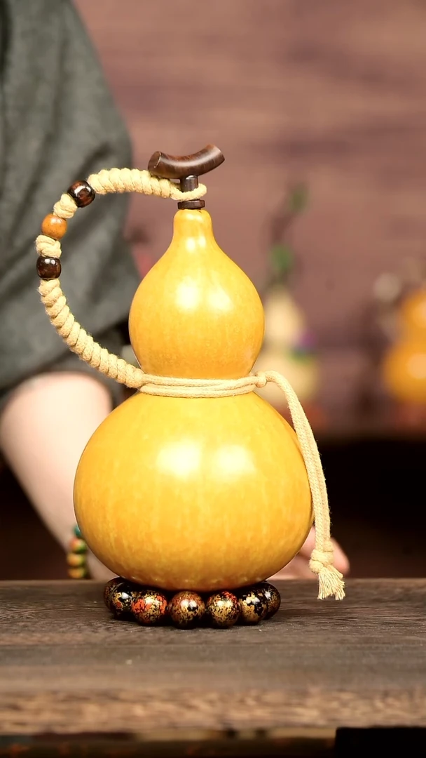 563号中药煮色  650ml左右 大漆葫芦水壶/酒壶 一物一拍