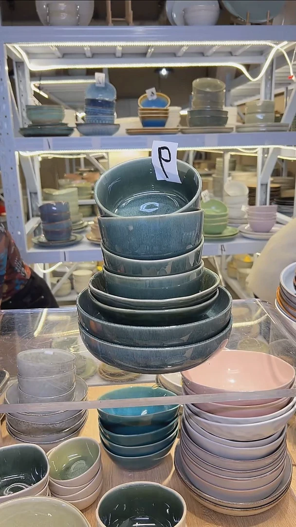 瓷136外贸尾货高温釉下彩陶瓷餐具默认微瑕