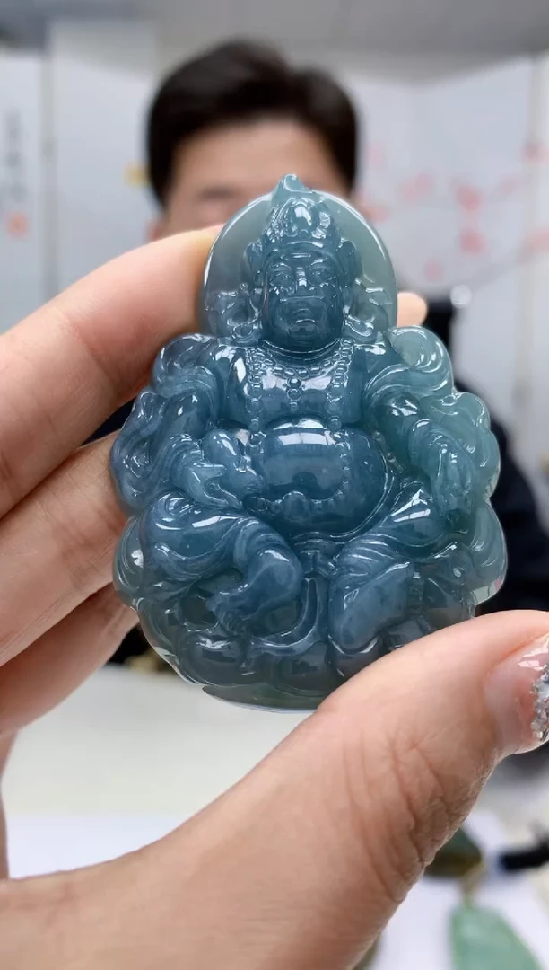 【闪购商品】定制翡翠未镶嵌4917MM-毛货挂件61