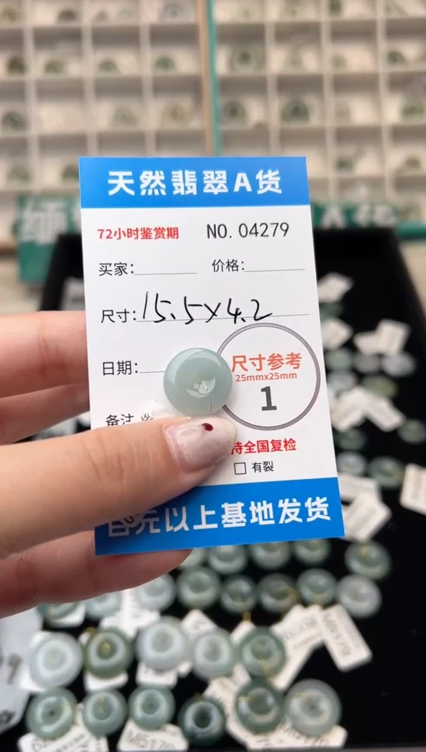 【闪购商品】翡翠颈饰未镶嵌翡翠平安扣4279