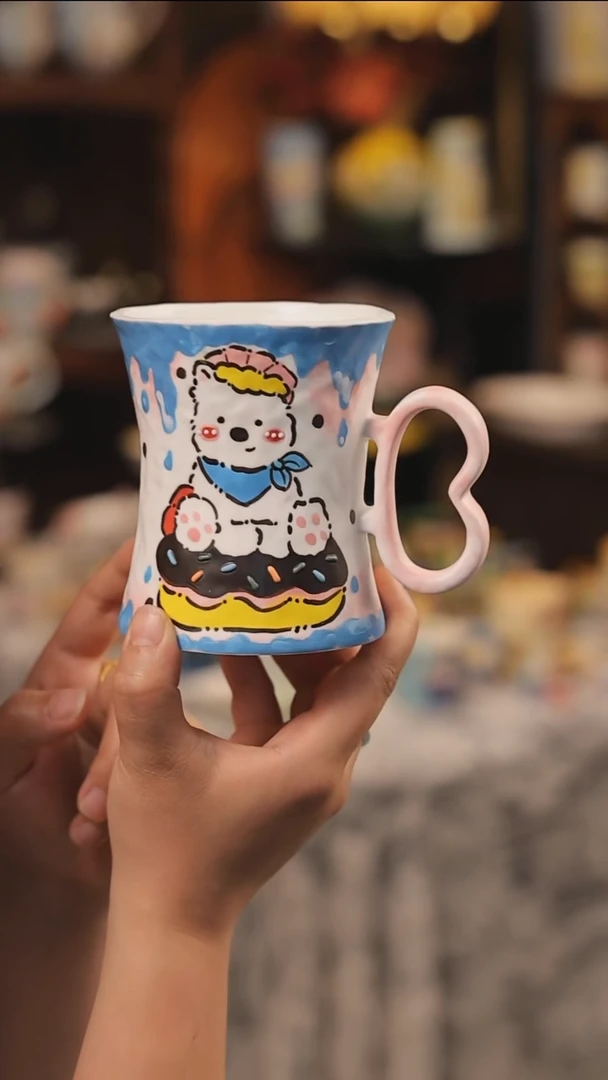 摆件景德镇釉下彩绘设计师款式陶瓷