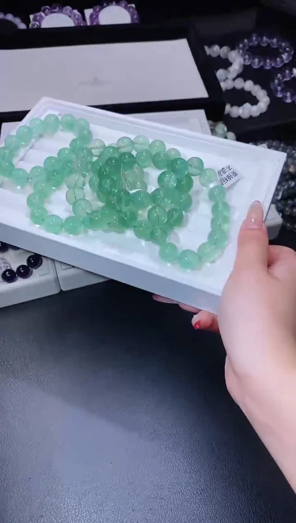 【闪购商品】萤石手链未镶嵌213.4绿水绿萤石手串 多样性发其一