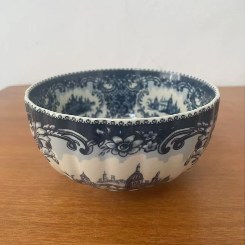 蓝色城堡大米饭碗026