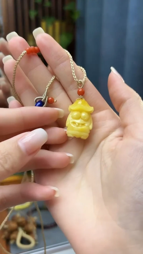 蜜蜡颈饰未镶嵌蜜蜡大星吊坠GW