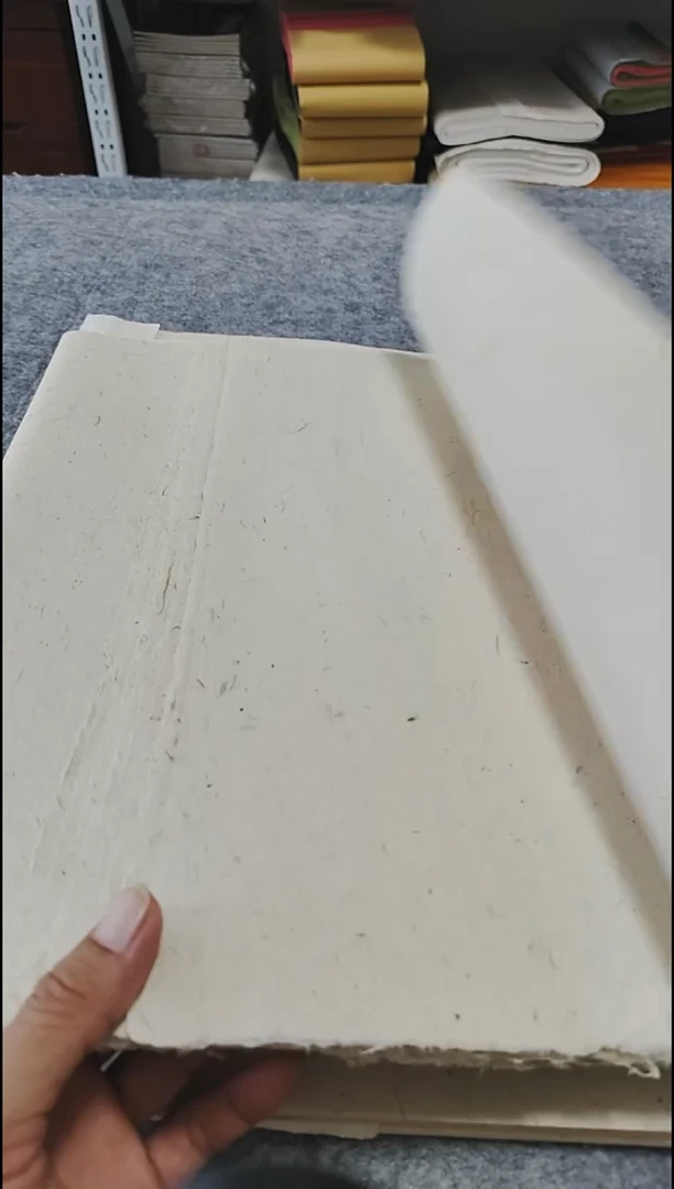 四尺对开纯手工皮麻纸25张半生熟
