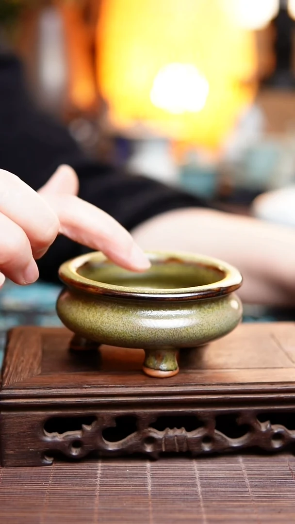 891 茶叶末 钧瓷 小香炉