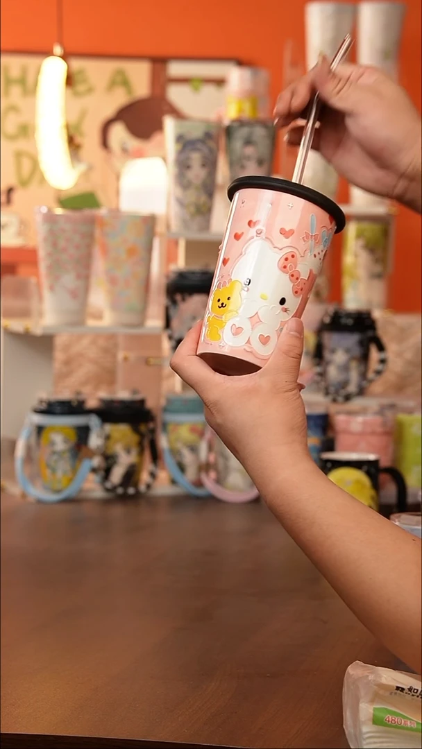 (玉泥）景德镇手工手绘万花文创陶瓷杯