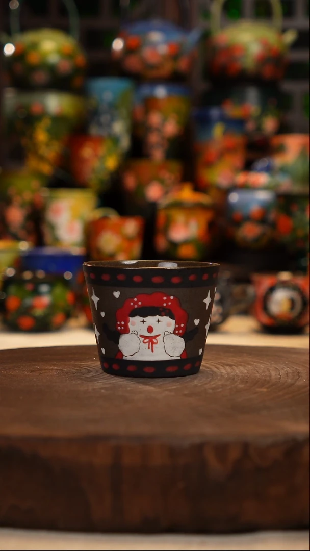 油画  釉下彩   杯子