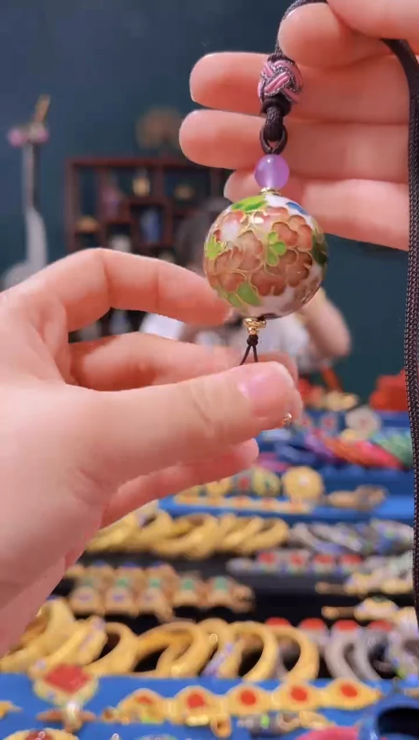 【闪购商品】景泰蓝3.0大珠子+链子 白色