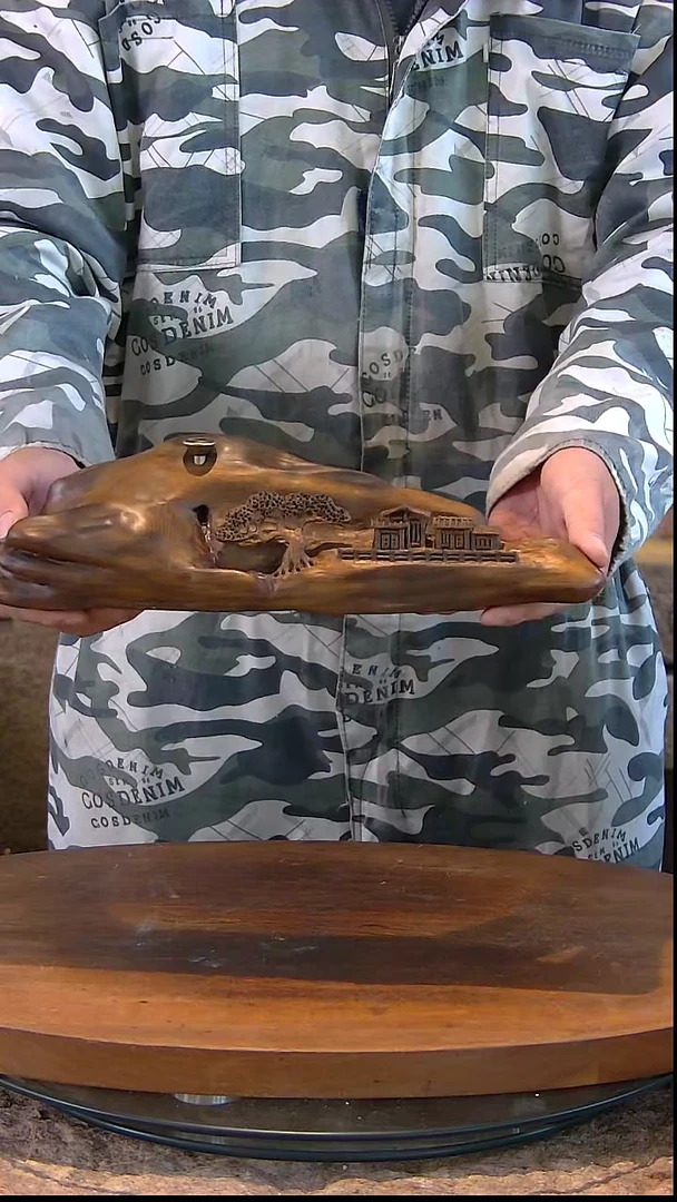 【闪购商品】木木雕金丝楠倒流香摆件