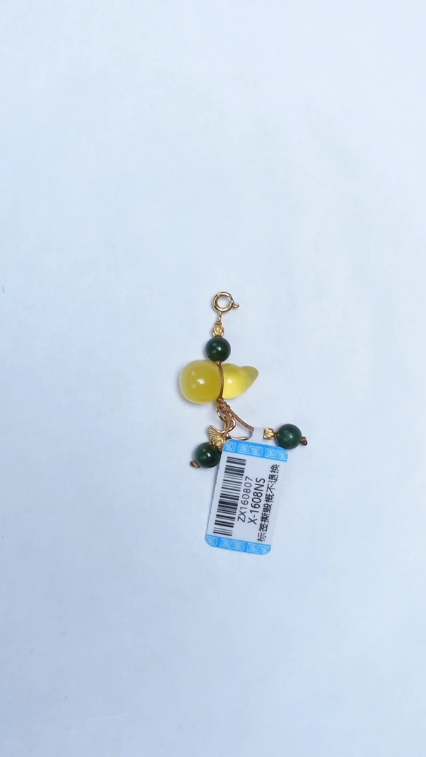 琥珀颈饰未镶嵌蜜蜡葫芦挂件