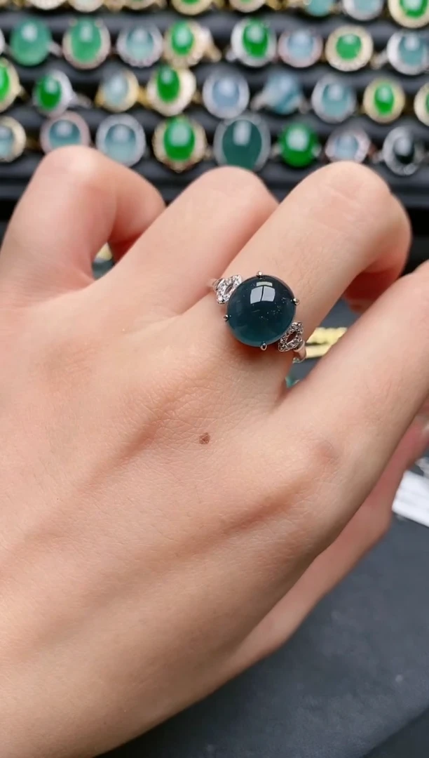 【闪购商品】翡翠戒指银S925镶嵌111111