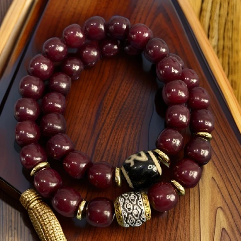 菩提糖心风化老料双圈手串文玩菩提甄选绕指柔盘玩