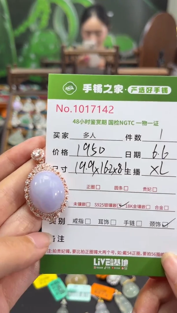 翡翠银S925镶嵌颈饰多人