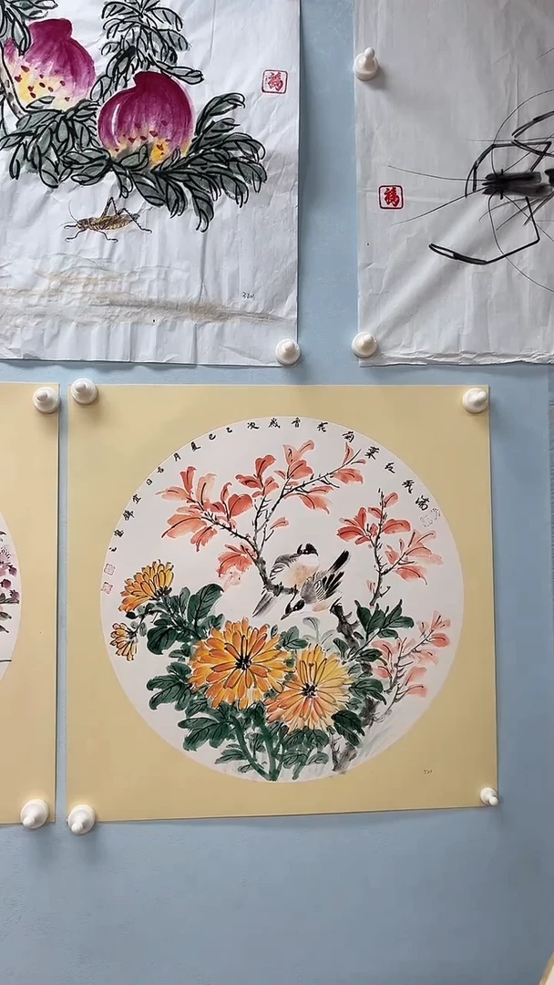 国画许宜锦老师花鸟