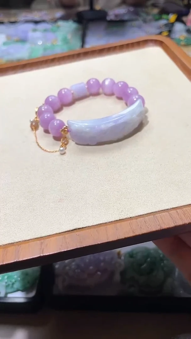 【闪购商品】翡翠手链银S925镶嵌手牌