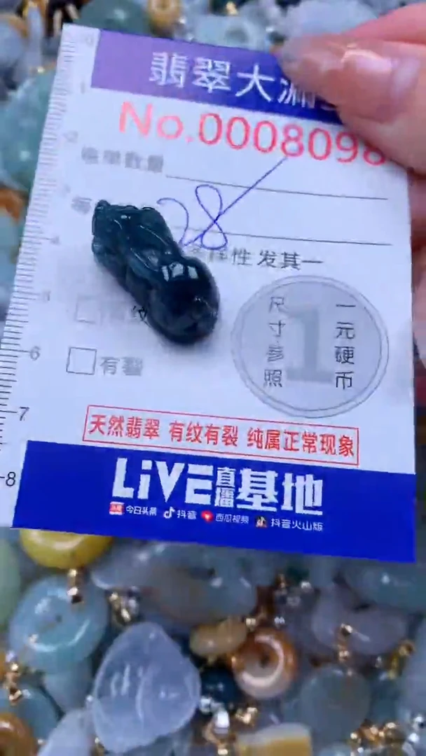 翡翠未镶嵌吊坠(不含链)8098