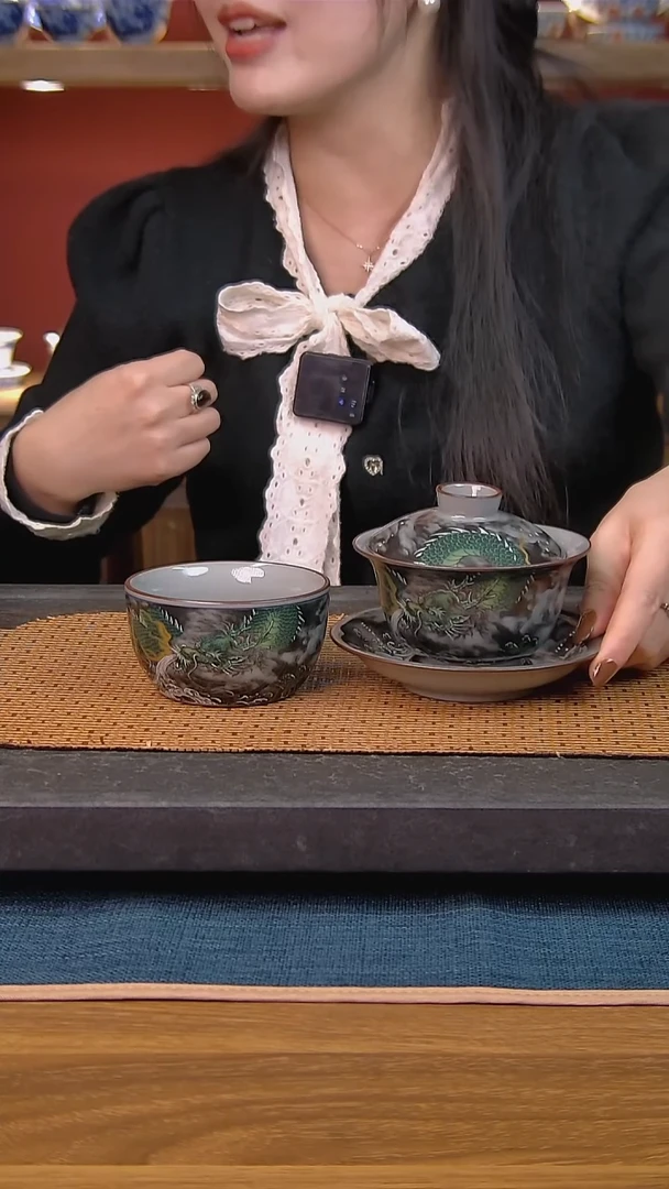简装家用款2件套 老陶泥开片纹陶瓷茶具