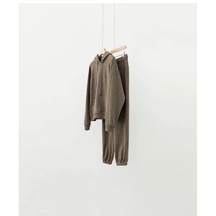 彩点松紧休闲裤连帽针织卫衣秋NT4I1542