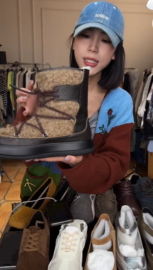 （设计师品牌）羊绒裂纹牛皮37/39码