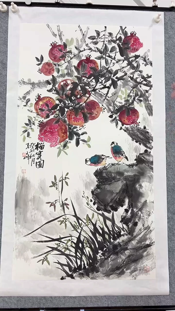 国画李文峰4.5平尺花鸟