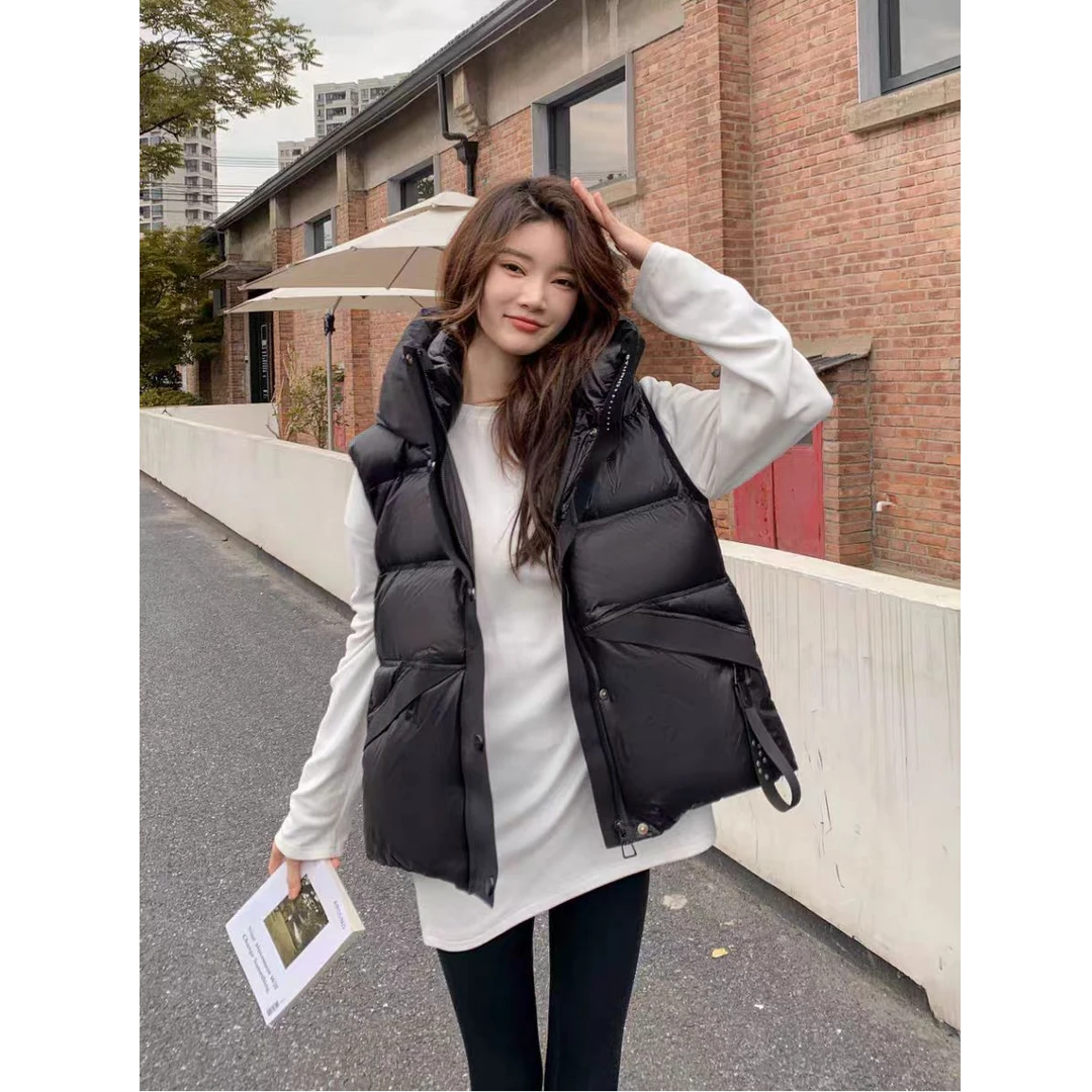 设计师款高端鹅绒羽绒服马甲背心情侣休闲显瘦时尚外套18123(XT)