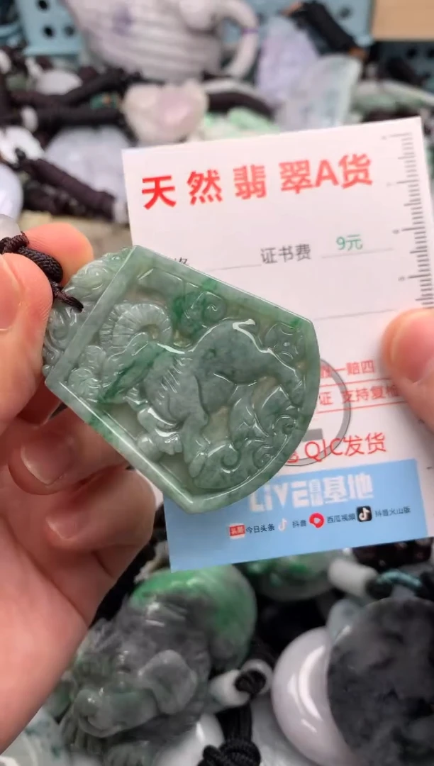 翡翠未镶嵌吊坠(不含链)1