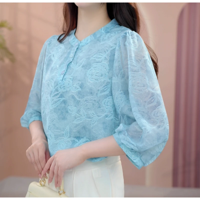 C67【出口原单】优雅时尚气质显瘦衬衫-珈珈