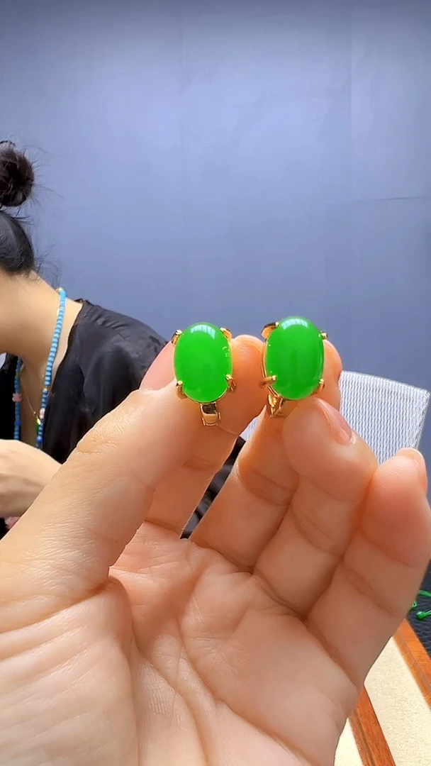 颈饰14K金镶嵌翡翠高货diy劲饰