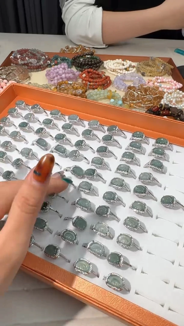 【闪购商品】翡翠手链未镶嵌A005翡翠如意戒指