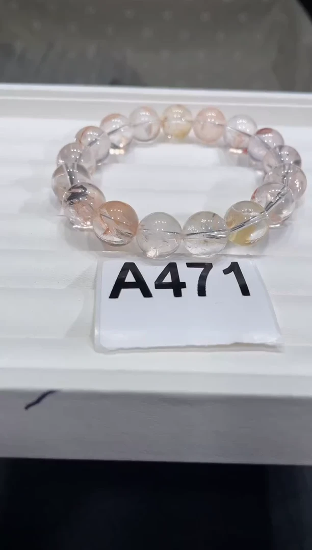 水晶手链未镶嵌A471彩胶花12+