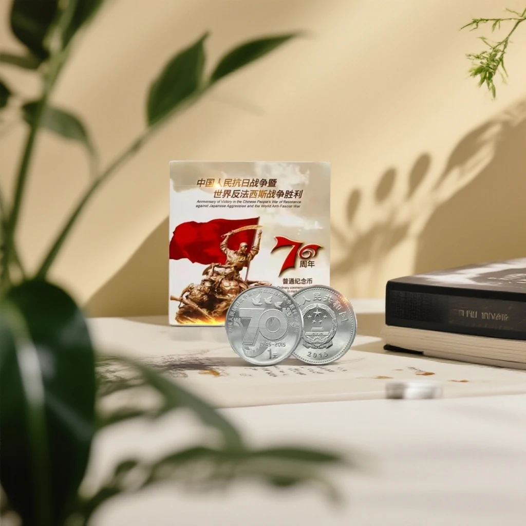 法定货币（魅力钞倒置单张金兰首日）抗战70周年纪念币-康银阁