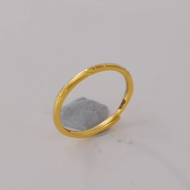 领丰金 5G黄金莲花纹戒指 黄金按克卖HXJ013计价金#HX