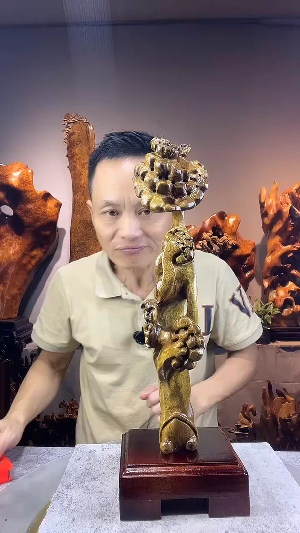 金丝楠气**淘小叶桢楠随行摆件16