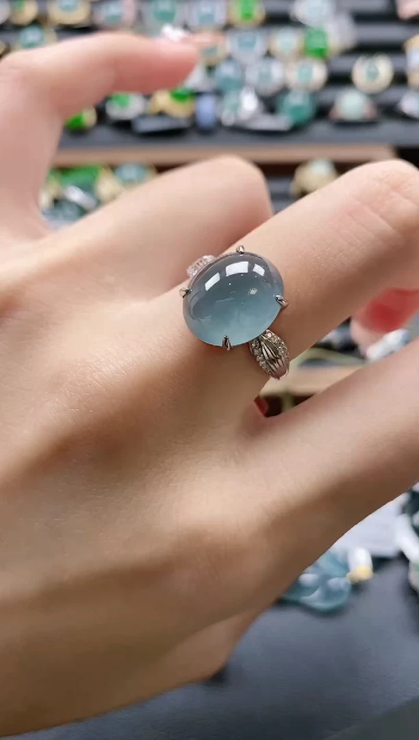 【闪购商品】翡翠戒指银S925镶嵌51511