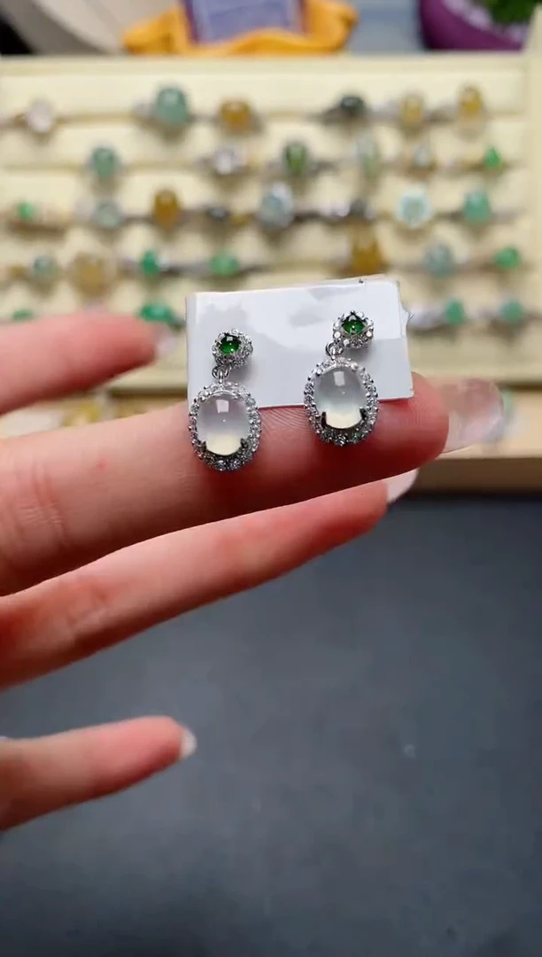 银S925镶嵌戒指翡翠77777+1